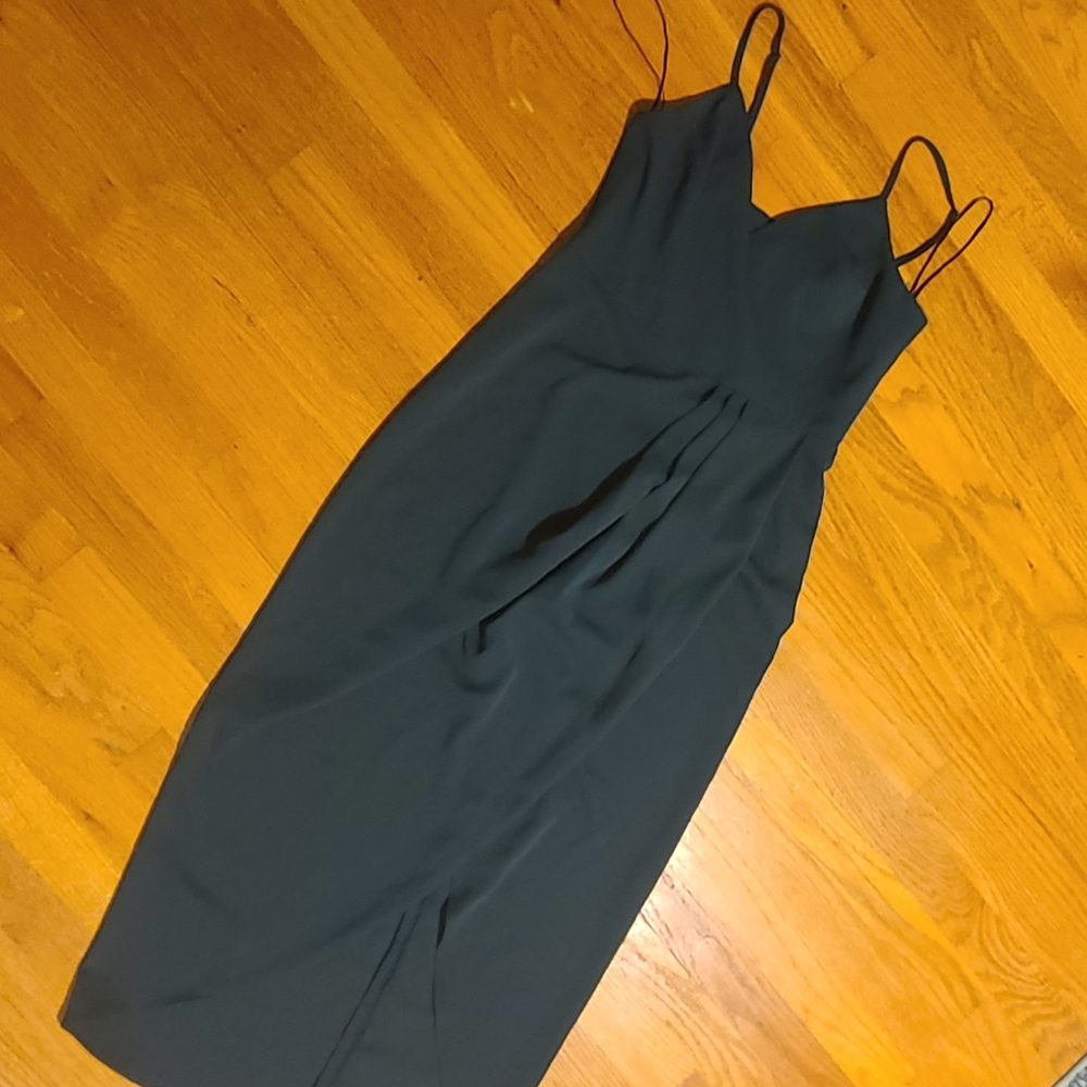 Lulu's Green Slip Midi Dress for Cocktail Nights